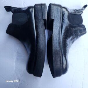 Marsell Black Leather Ankle Chelsea Boots Made In Italy Platform Size 5 EU 35